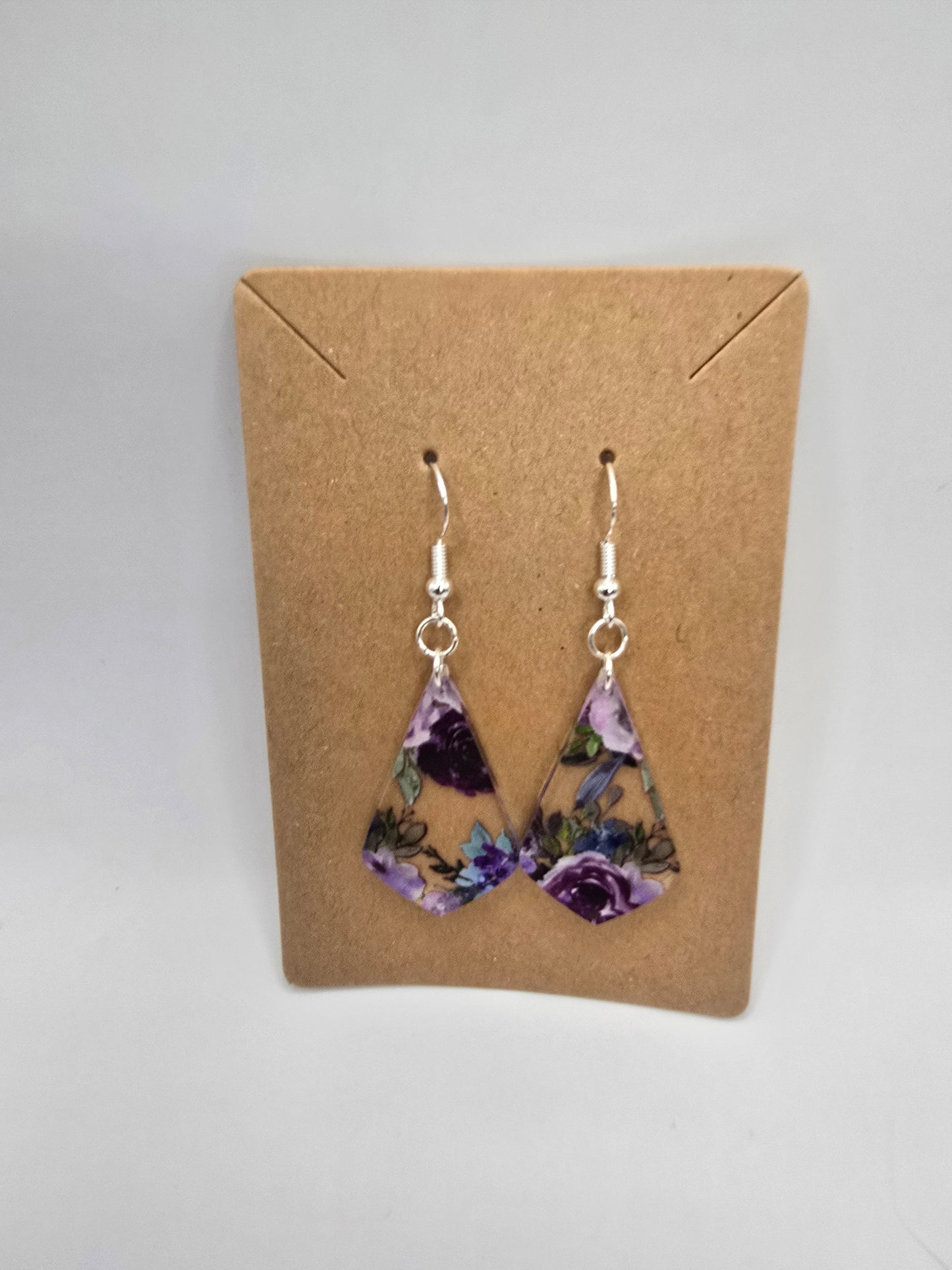 Purple Rose Earrings – Elegant Floral-Inspired Jewelry