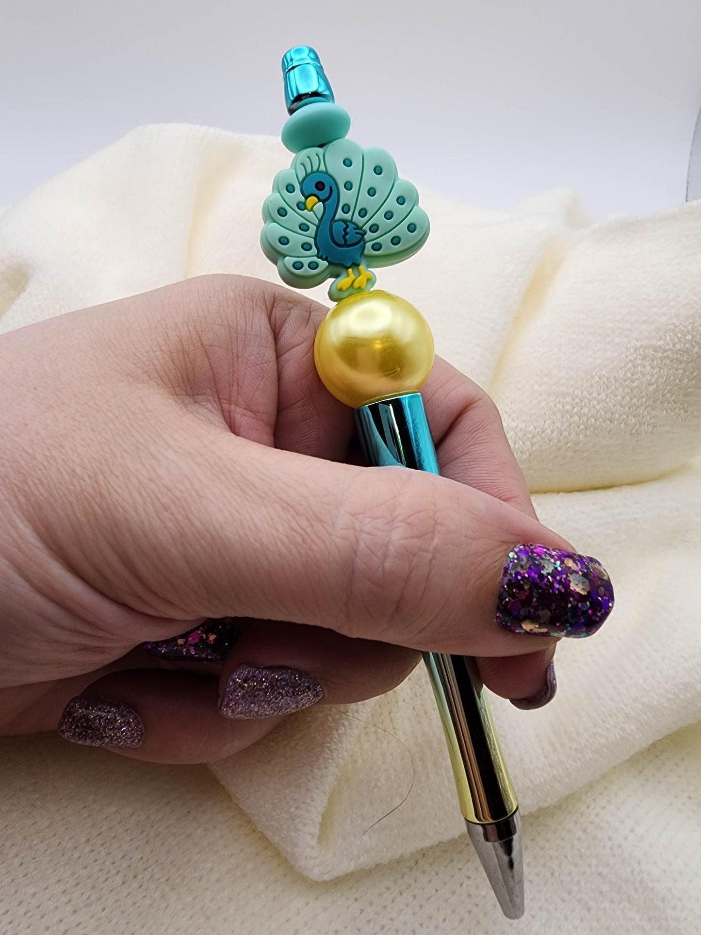 Peacock Beaded Pen