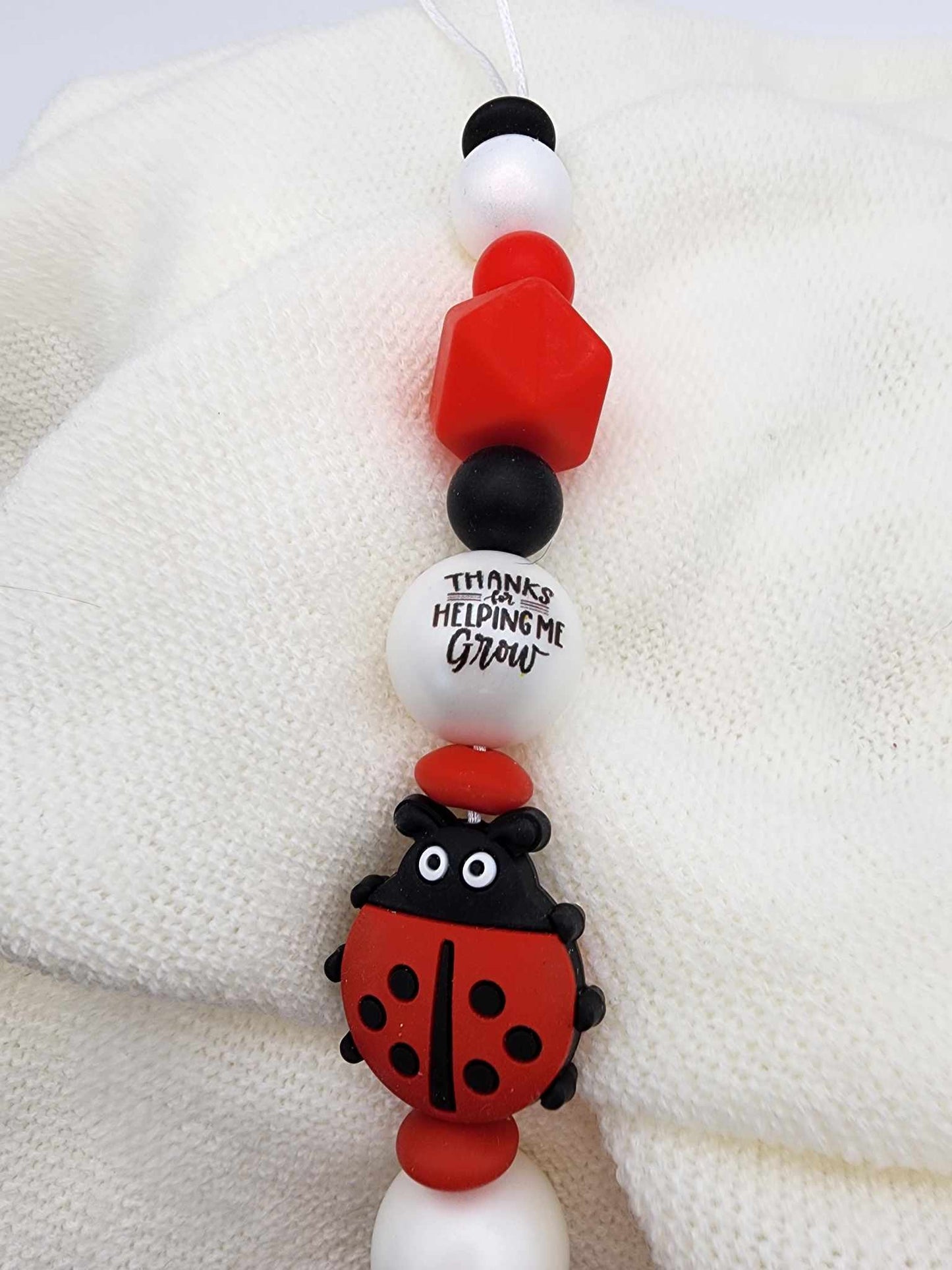 Ladybug Pacifier Clip