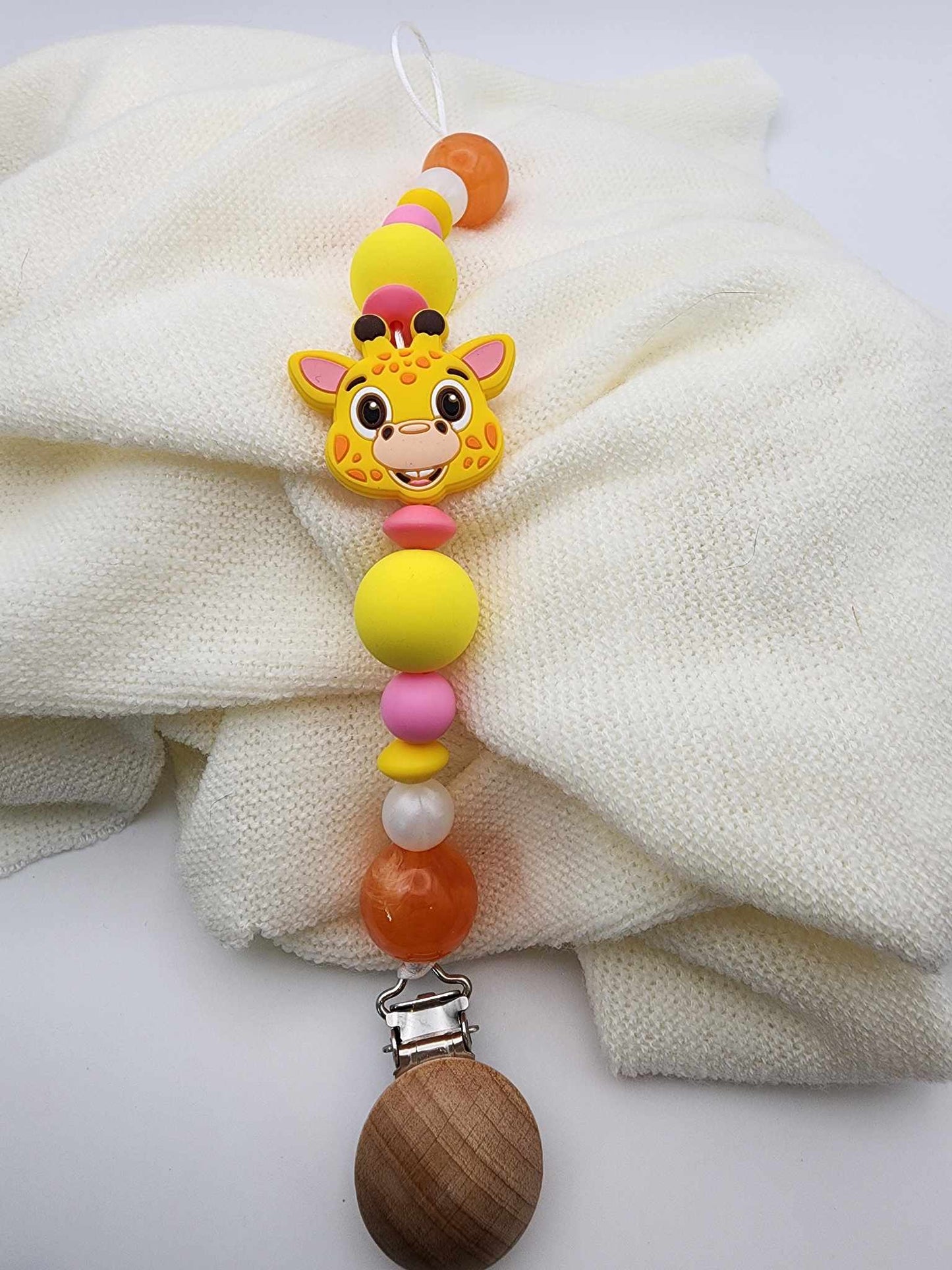 Giraffe Pacifier Clip