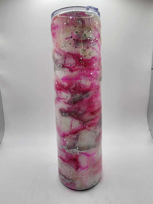 32-oz Stainless Steel Pink Galaxy Tumbler