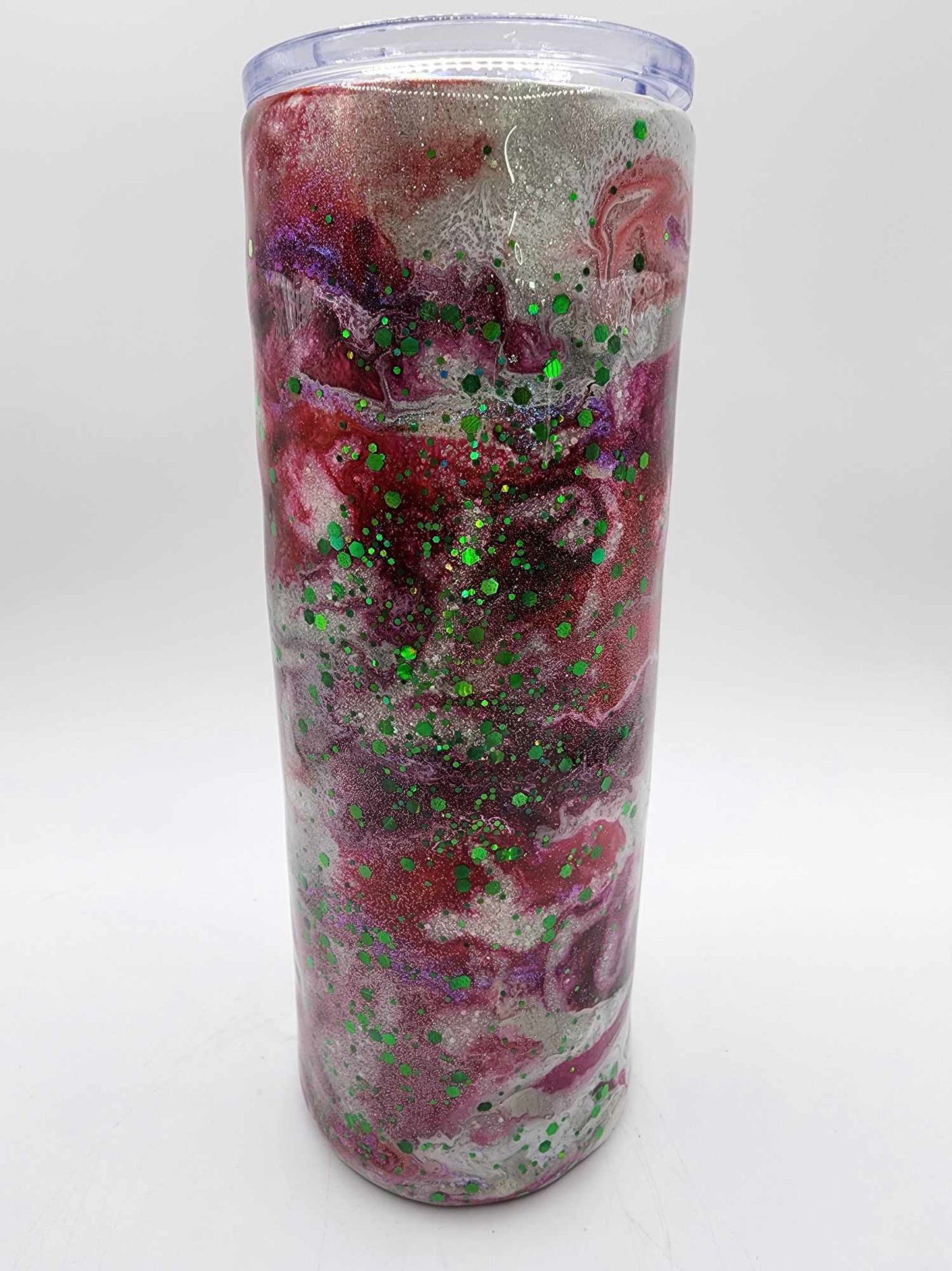 24-oz Red, Green, White Galaxy Tumbler