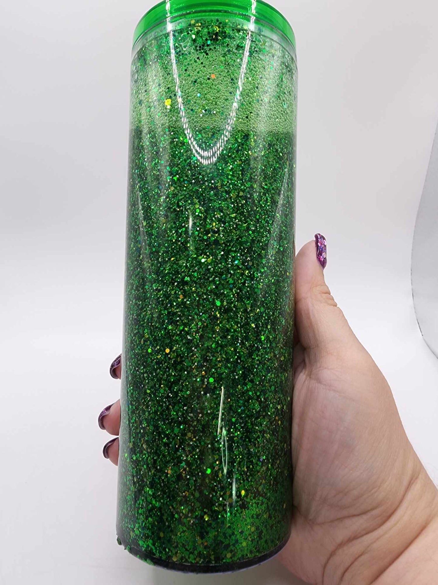 18-oz Green Acrylic Snowglobe