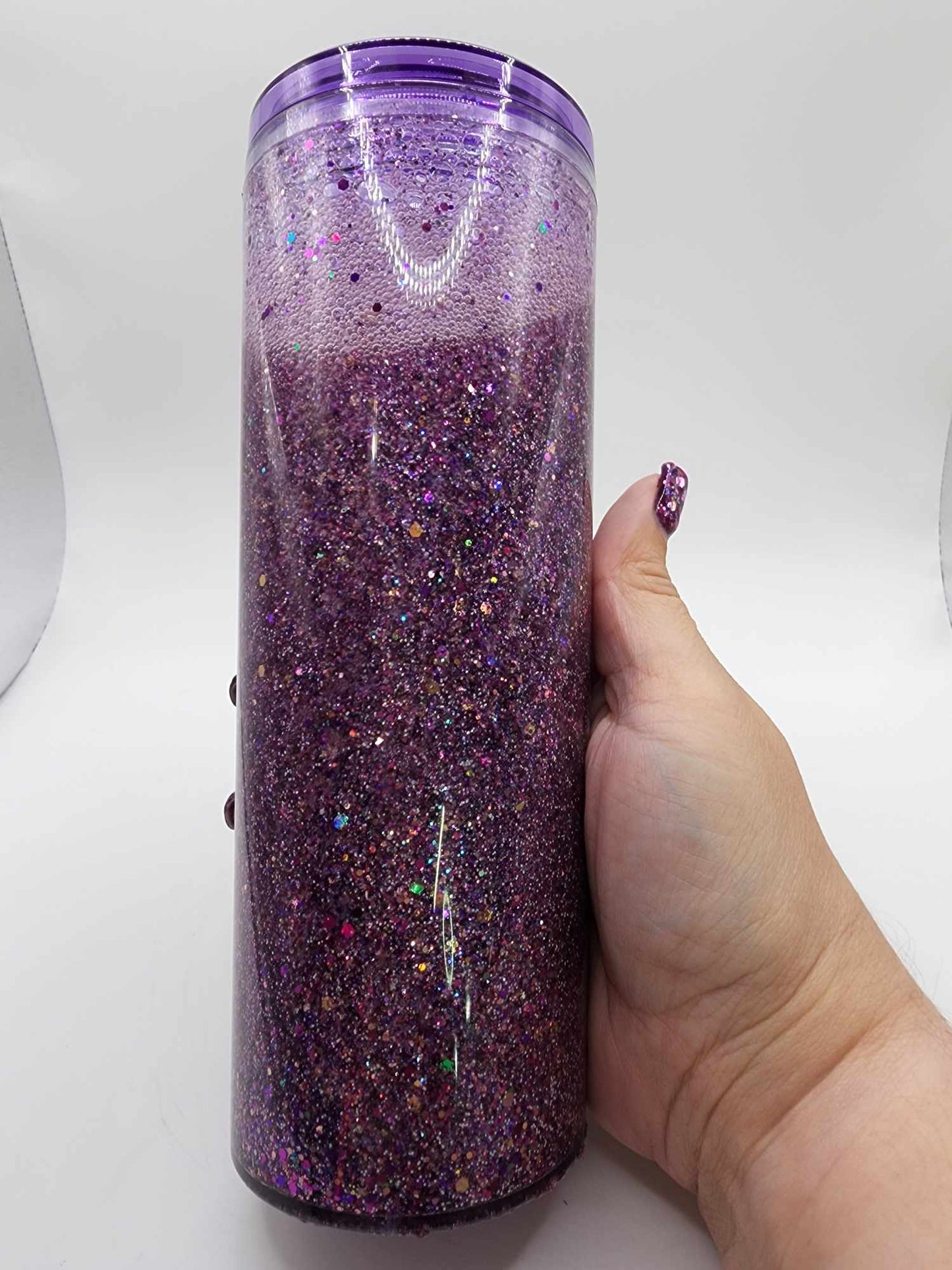 18-oz Purple Acrylic Snowglobe