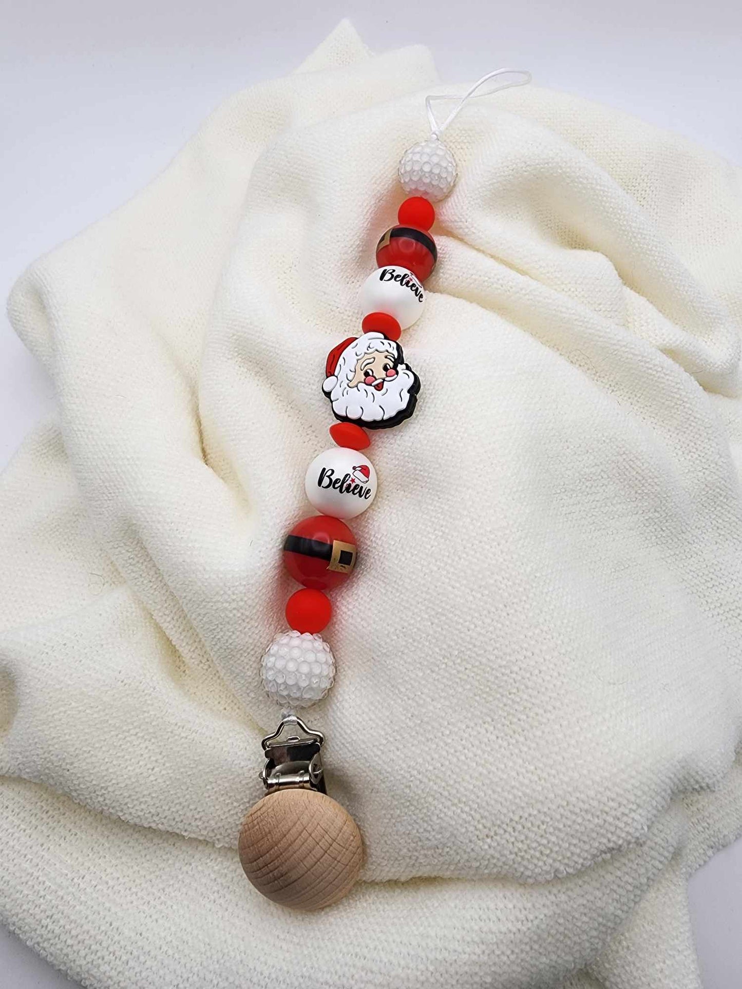 Santa Pacifier Clip